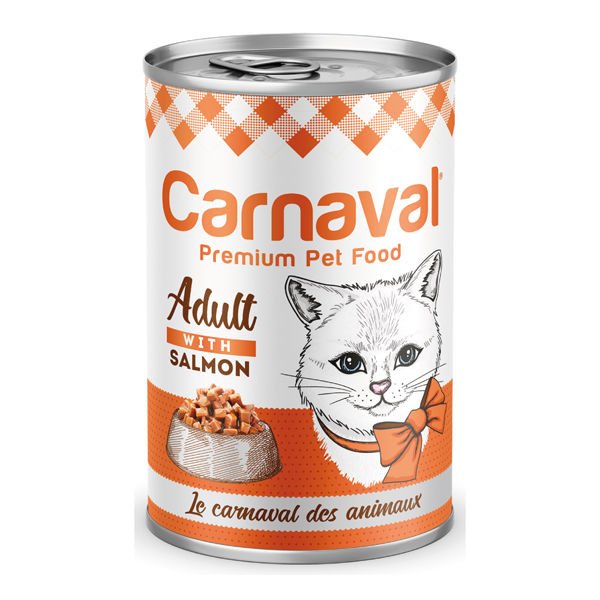 Carnaval Premium Cat Somon Balıklı Yetişkin Kedi Konservesi 400 Gr