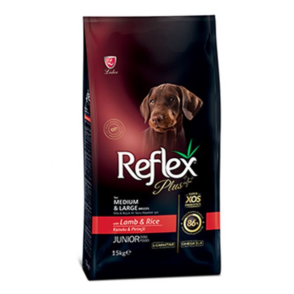 Reflex Plus Kuzulu Orta ve Büyük Irk Yavru Köpek Maması 15 Kg