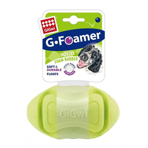 Gigwi Rugby Kauçuk Köpek Diş Kaşıma Topu Yeşil 13 Cm
