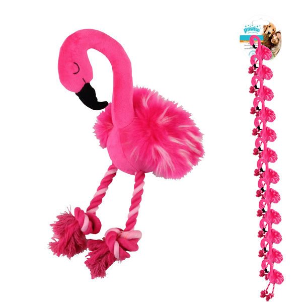 Pawise Tropic Peluş Flamingo Köpek Oyuncağı Pembe