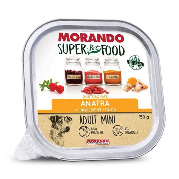 Morando Super Food Ördekli Küçük Irk Pate Yetişkin Köpek Konservesi 150 Gr