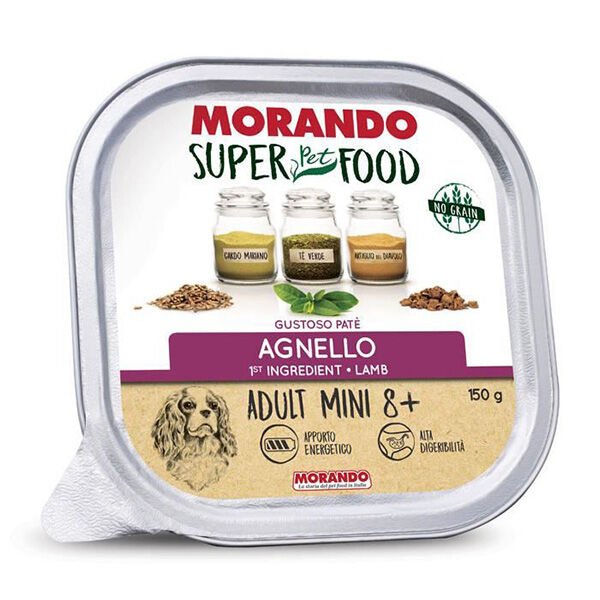 Morando Super Food +8 Küçük Irk Kuzu Etli Pate Yaşlı Köpek Konservesi 150 Gr
