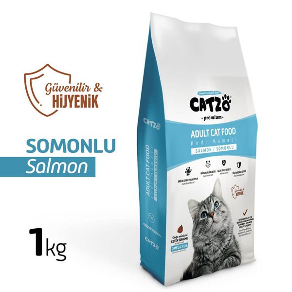 Catzo Premium Somon Balıklı Yetişkin Kedi Maması 1 Kg