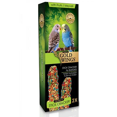 Gold Wings Premium Meyveli Muhabbet Kuşu Krakeri 2 Li