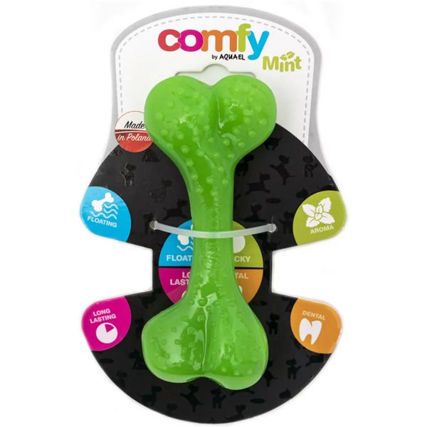 Aquael Comfy Dental Naneli Köpek Diş Kaşıyıcı Kemik Oyuncak Yeşil 16.5 Cm