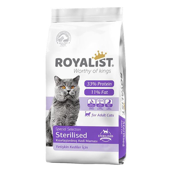 Royalist Premium Sterilised Somonlu Kısırlaştırılmış Kedi Maması 2 Kg