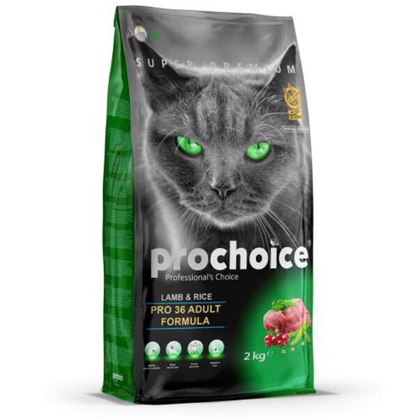 Pro Choice Pro 36 Lamb  Rice Kuzu Pirinçli Yetişkin Kedi Maması 2 Kg