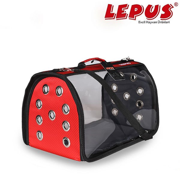 Lepus Şeffaf Fly Bag Çanta Kırmızı Medium 25*40*25h cm