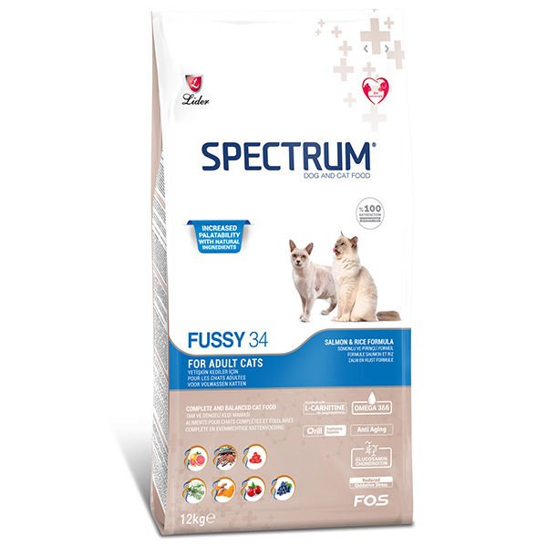 Spectrum Adult Fussy34 Hipoalerjenik Somonlu Hassas Seçici Yetişkin Kedi Mamasi 12 Kg