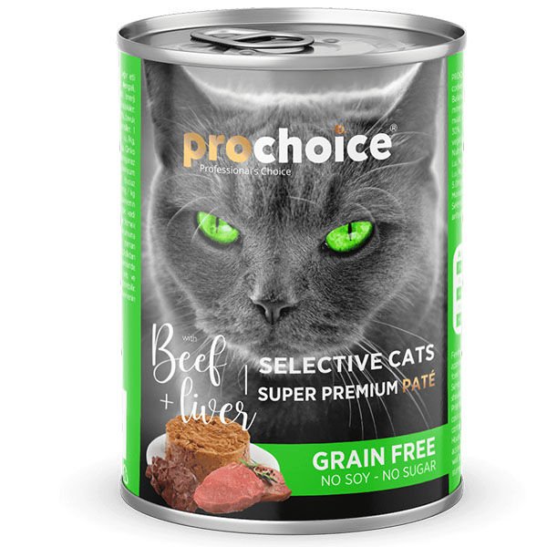 Pro Choice Selective Cat Biftek Ve Ciğerli Kıyılmış Yetişkin Kedi Konservesi 400 Gr