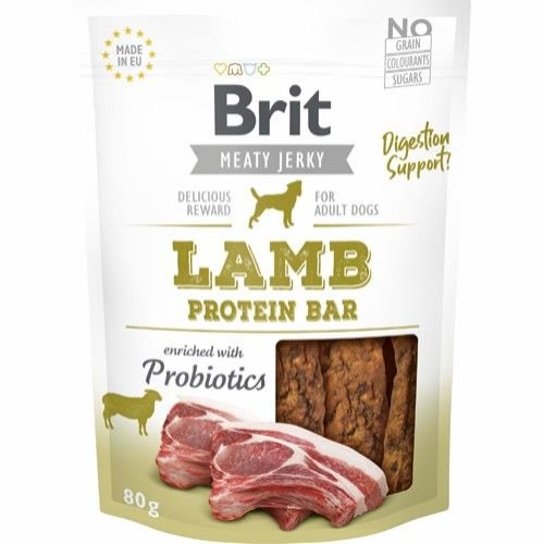 Brit Protein Bar Kuzu Etli Ve Probiyotik Katkılı Köpek Ödül Maması 80 Gr