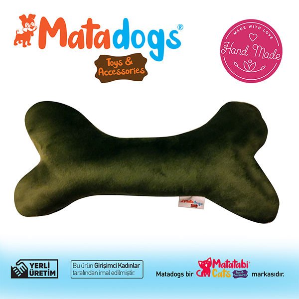 Mata Dogs Bone Kemik Şekilli Köpek Oyuncağı 25 Cm Yeşil