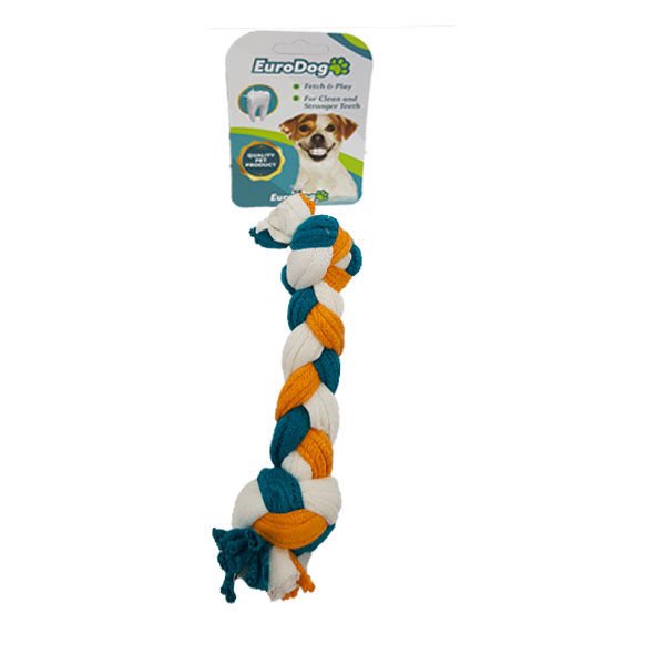 Euro Dog Köpek Diş Kaşıma İpi Turuncu/Yeşil/Beyaz 15 Cm
