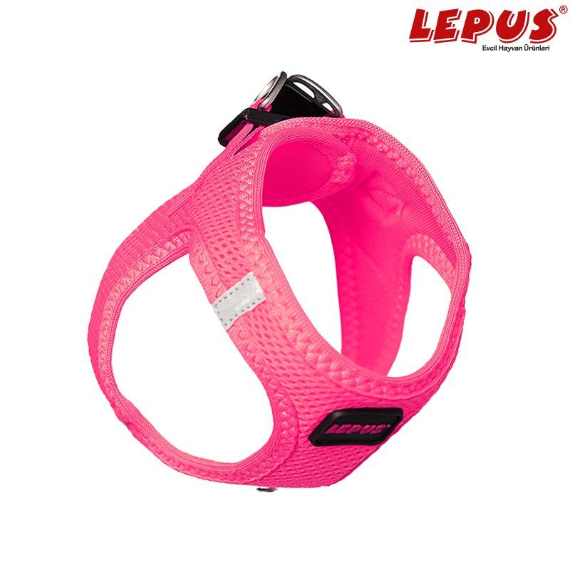 Lepus Köpek Göğüs Tasması (M) Neon Pembe