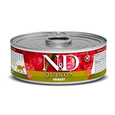 ND Quinoa Urinary Ördek Eti ve Kızılcık Papatya Kedi Konservesi 80 gr