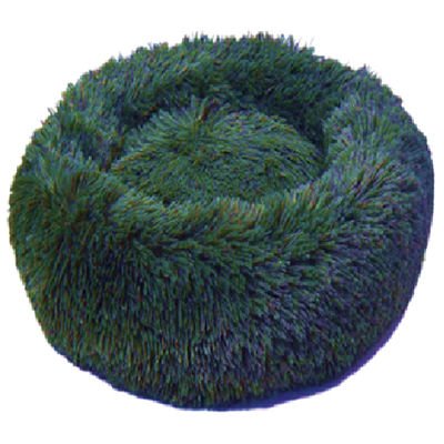 Dubex Ponchik Peluş Yuvarlak Yatak Yeşil Small 50x9h cm