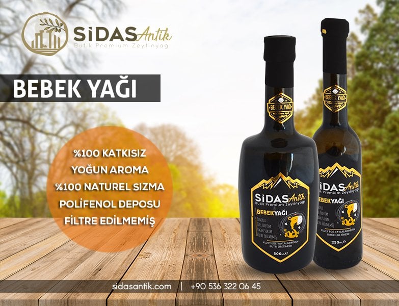 500 ML Cam Şişe Zeytinyağı Bebek Yağı Sidas Gurme