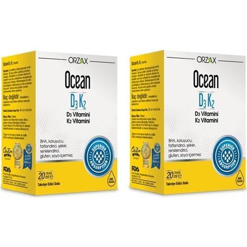 2 Adet Ocean Vitamin D3K2 Damla 20 Ml