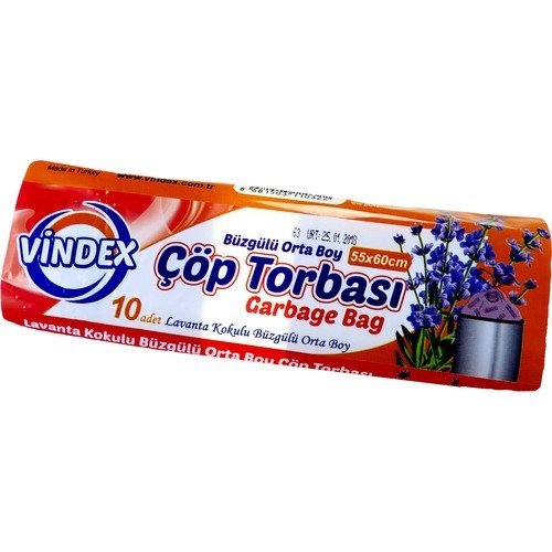 Vindex Çöp Torbası Büzgülü Orta Boy 55x60 Lavanta 10lu