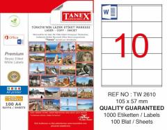 Tanex Lazer Etiket Tw-2610 105 X 57 Mm