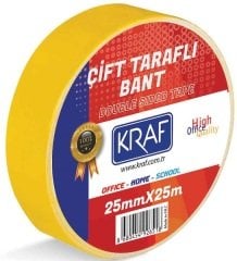 Kraf Çift Taraflı Bant 25Mmx25M 2525G