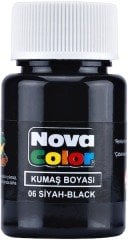 Nova Color Kumaş Boyası Şişe 35Cc Siyah Nc-164