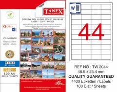 Tanex Lazer Etiket Tw-2044 48.5 X 25.4 Mm