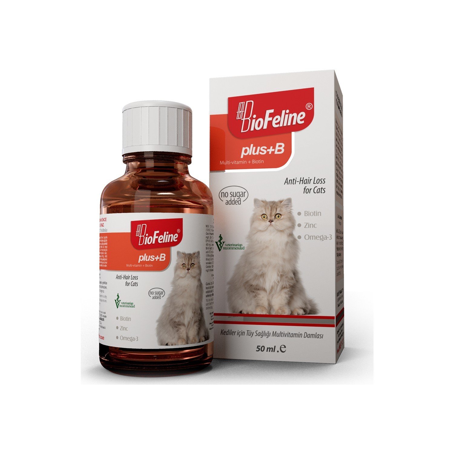 Biofeline Plus+B For Cats 50 Ml. ( Kediler İçin Tüy Sağlığı Damlası ...