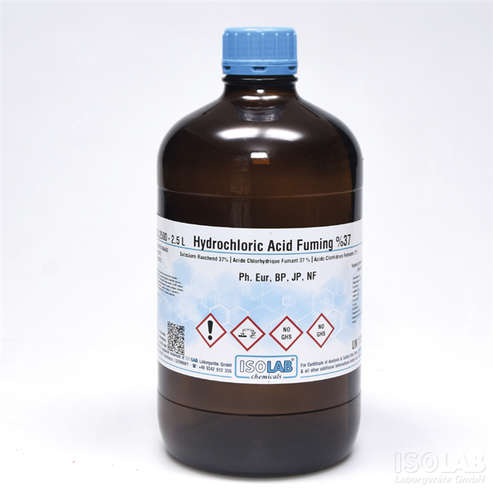 Acide chlorhydrique fumant 37 % CAS 7647-01-0