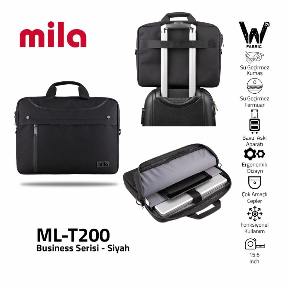 Mila T200 Business serisiÂ 15.6 inch uyumlu Macbook Laptop NotebookÂ 