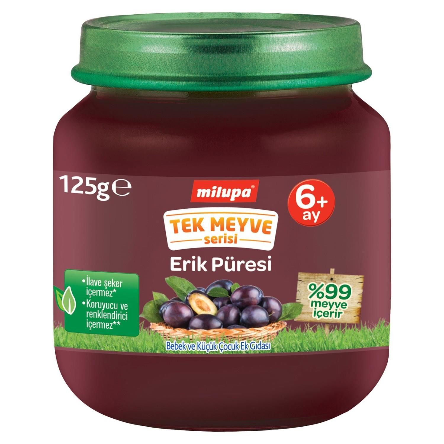 Milupa Tek Meyve Erik Püreli Kavanoz Maması 125gr