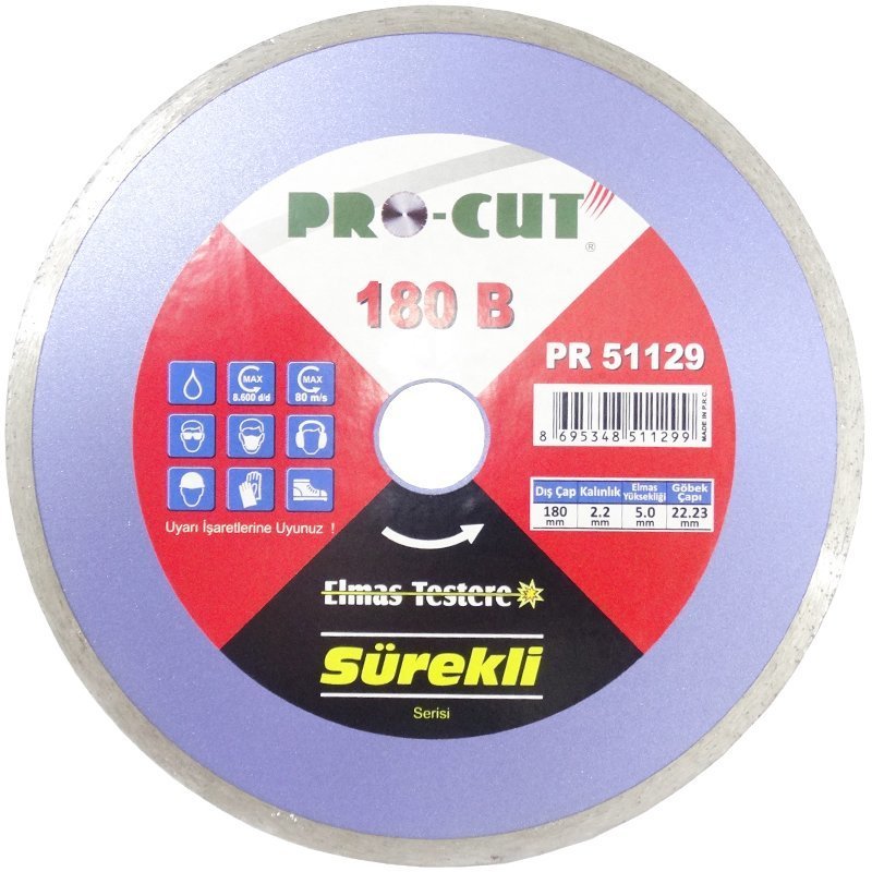 Pro-Cut PR51129 180B Daire Testere 180mm - Seramik, Porselen, Cam ...