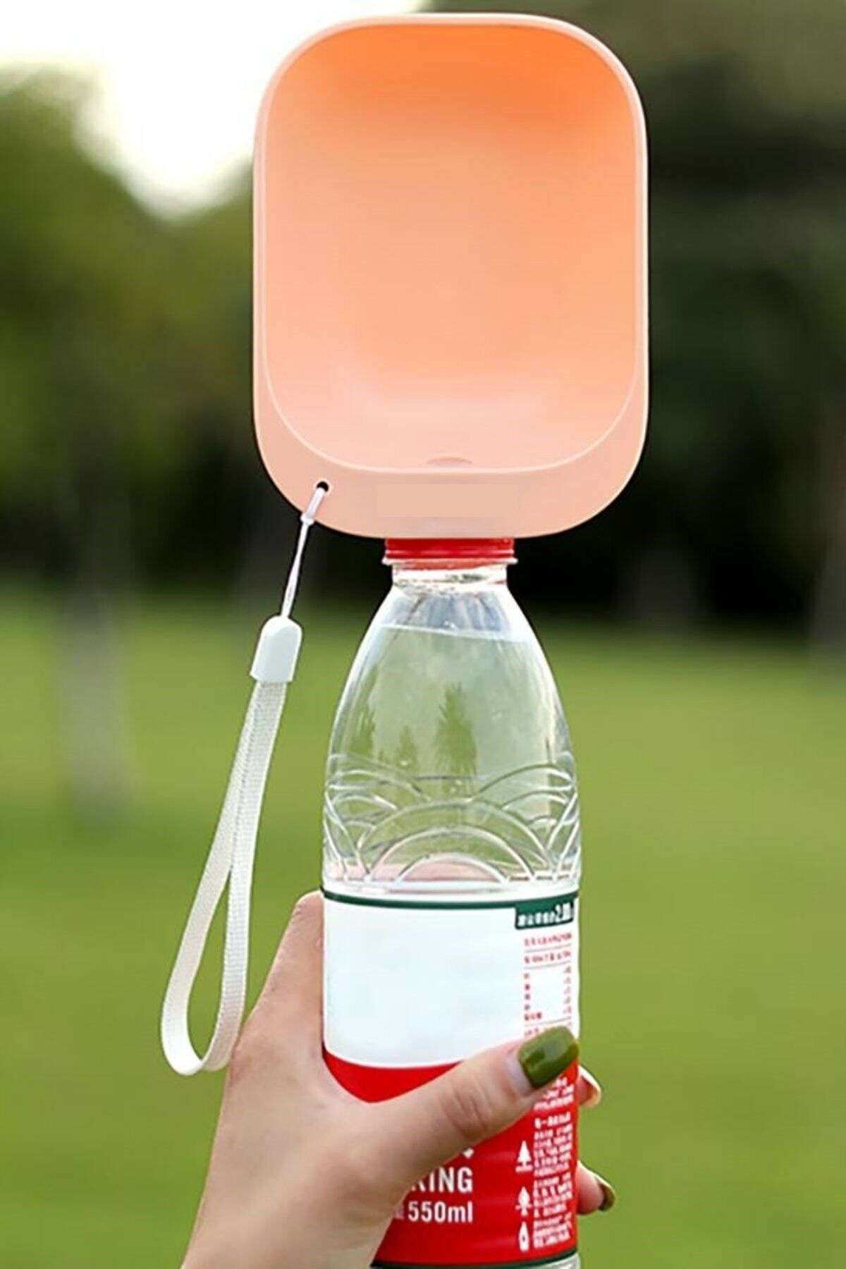 Evcil Hayvan Plastik Yıkanabilir Taşınabilir Su Şişesi Bağlantılı Su Kabı NN9459