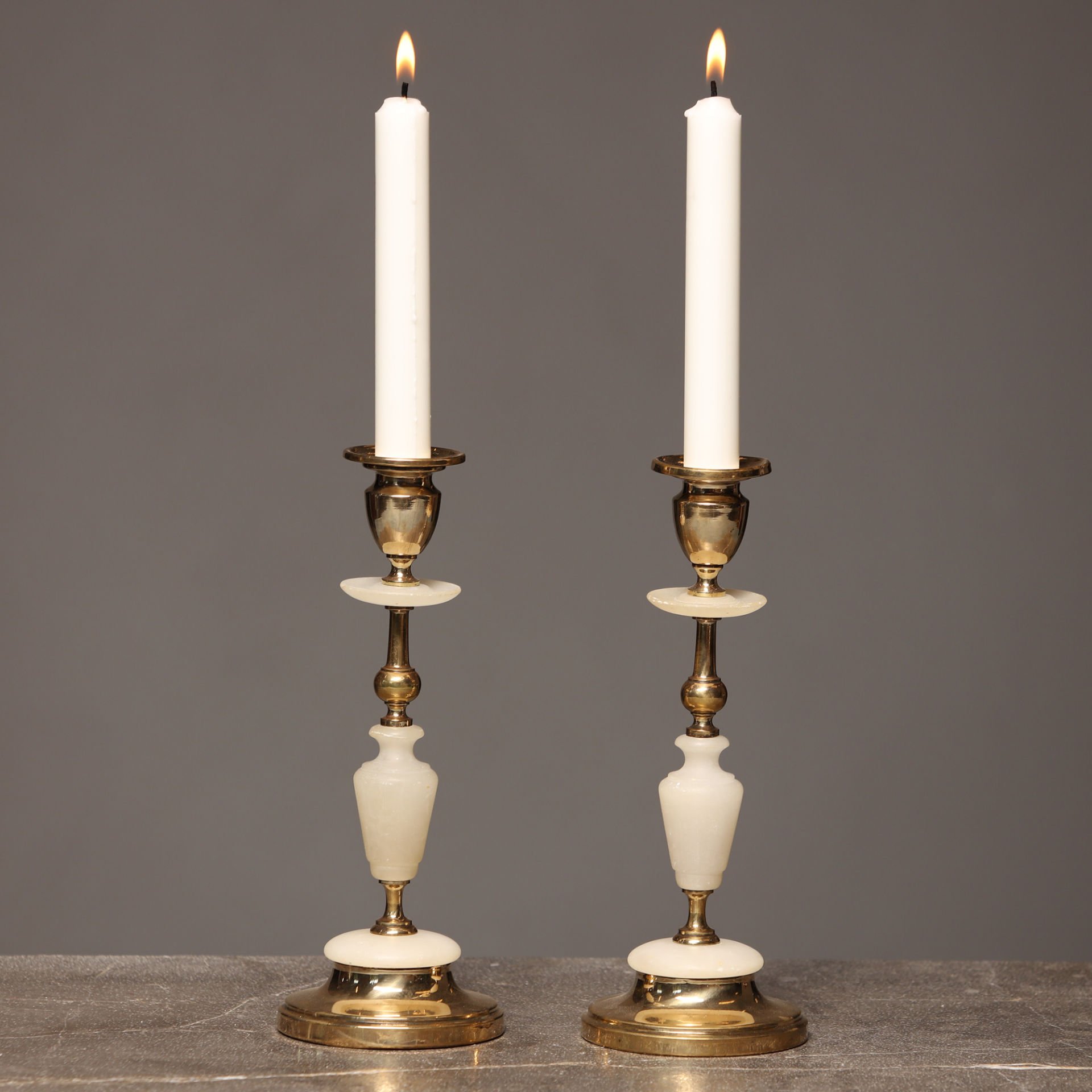 Double Marble Candlestick
