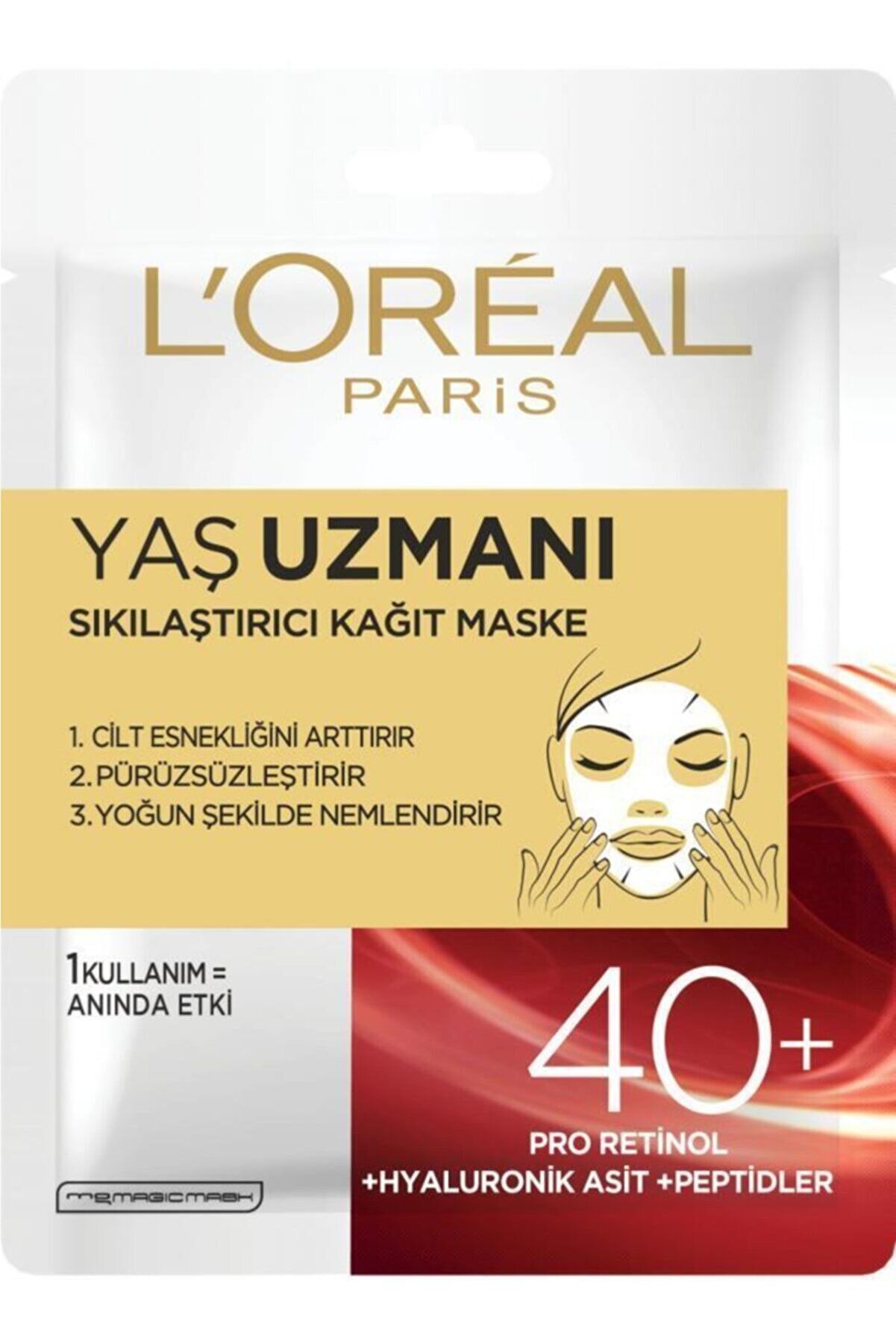 L’Oreal Paris Yaş Uzmanı Sıkılaştırıcı Kağıt Maske 40+