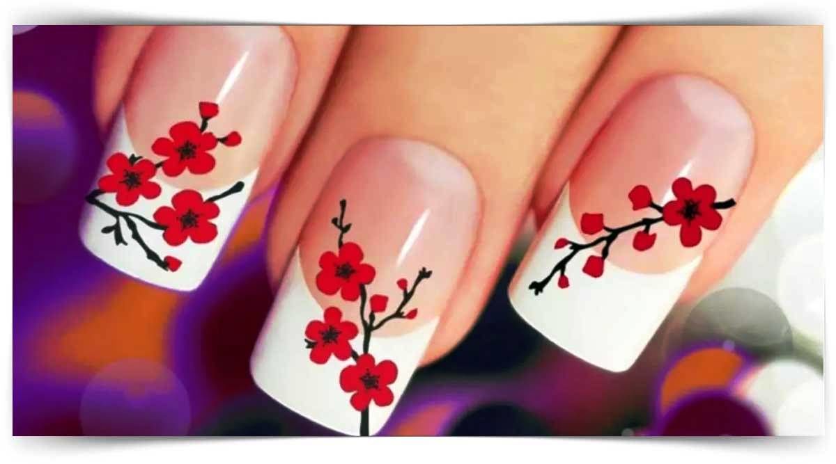 2. Flower French Tips - wide 7