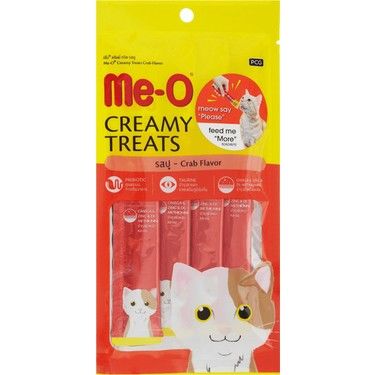 Me-O Tahılsız Creamy Treats Yengeçli 15 gr 4'lü Kedi Ödül Maması