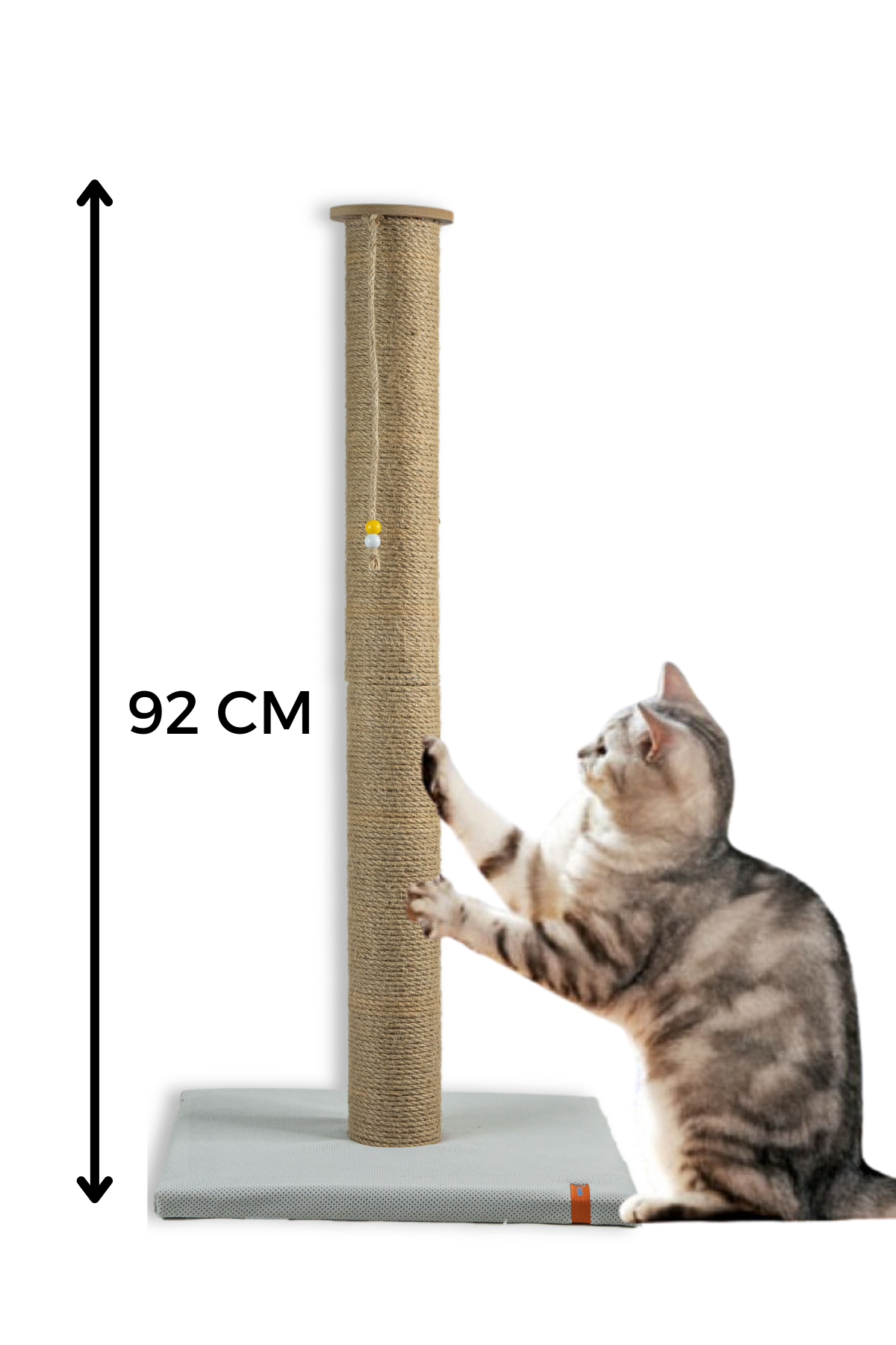 Pugalo 90 cm Catnipli Büyük Kedi Tırmalama Tahtası  Gri