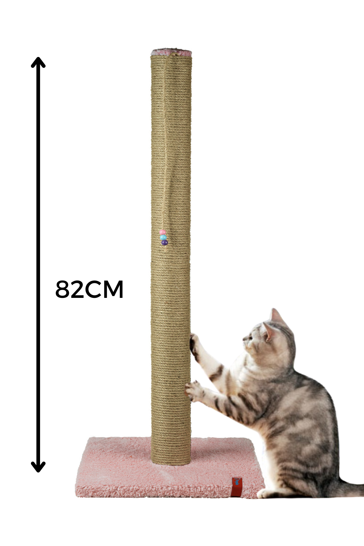Pugalo 82 cm Catnipli Kedi Tırmalama Tahtası Pembe