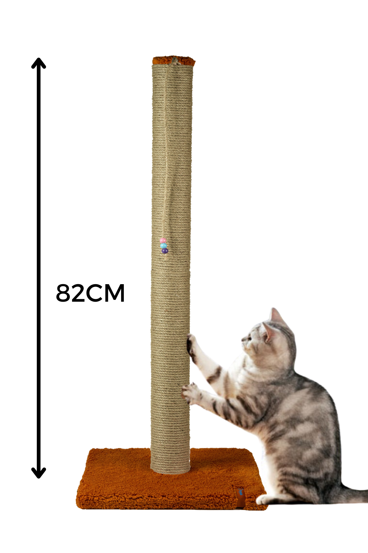 Pugalo 82 cm Catnipli Kedi Tırmalama Tahtası Turuncu