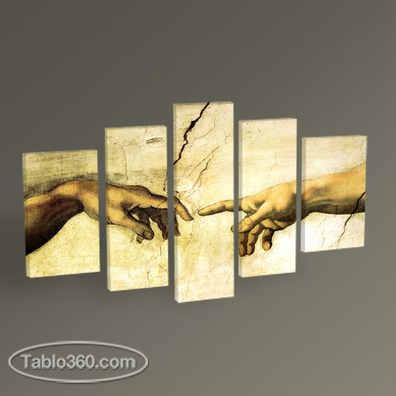 Michelangelo Buonarroti Yaratılış Tablo 155X85 Tablo 360