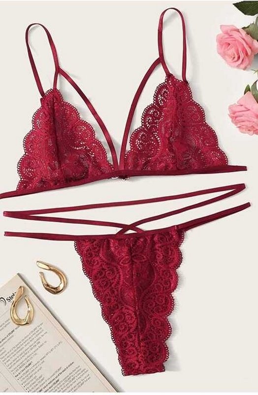 Bordo Bralet Sütyen ve Gstring ABM7603 Bordo Bralet Sütyen ve Gstring ABM7603
