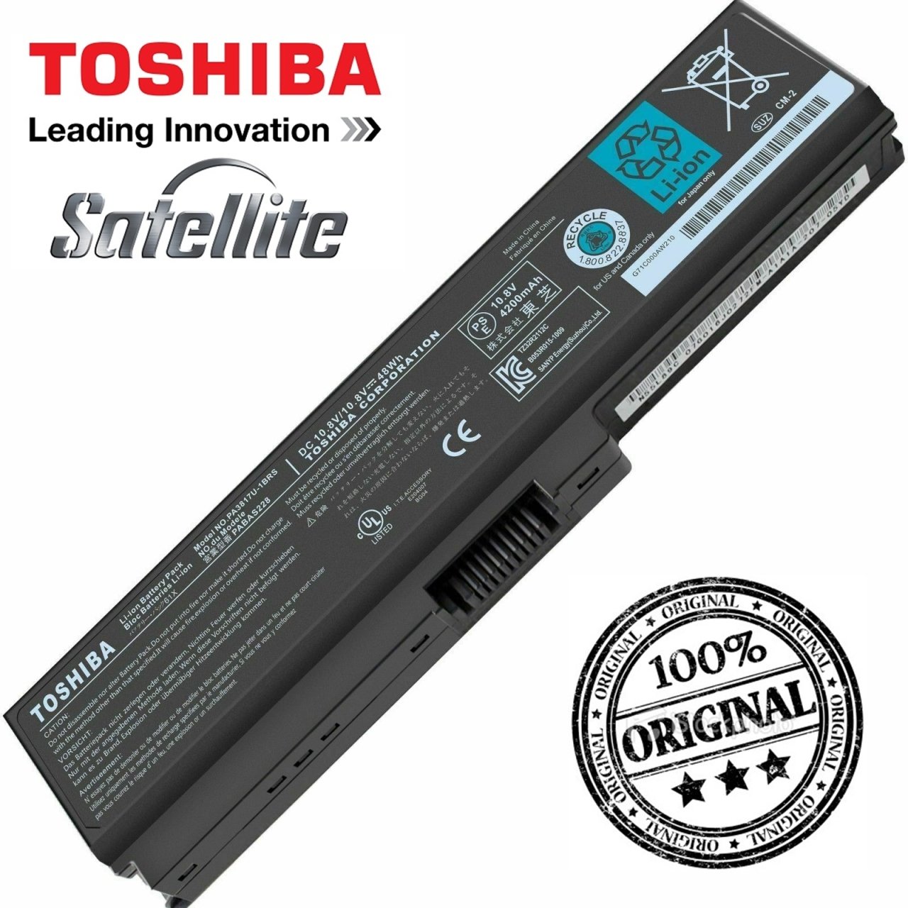 Toshiba Orjinal Pa3817u 1brs A660 A665d C640 C650 C650d C655 C655d C660 C660d C665 C665d C670 C675 C675d L630 L635 L640 L640d L645 L645d L650 L650d L655 L655d L665 L665d L670 L670d