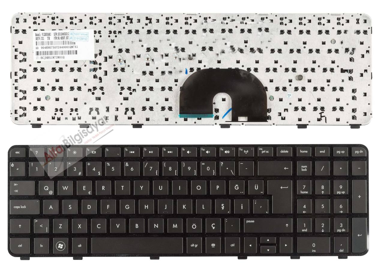 hp pavilion dv6 6000 dv6 6a dv6 6b dv6 6xxx serisi cerceveli tip klavye tustakimi