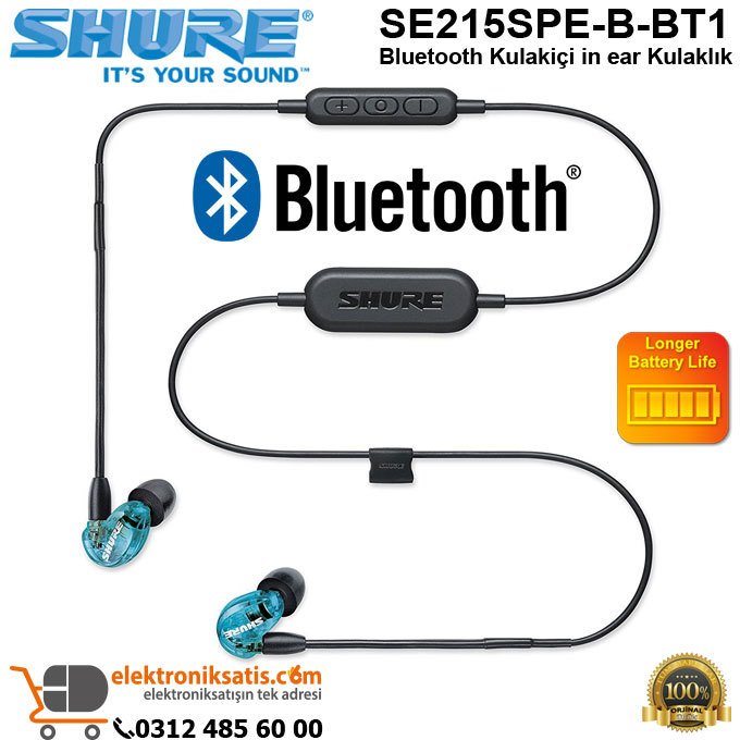 Shure SE215SPE-B-BT1-EFS Bluetooth in ear Kulaklık
