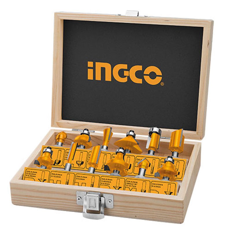 Ingco ING-AKRT1211 8mm 12 Parça Freze Takımı