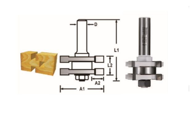 Makita D-48929 Ters Çevrilebilir Eklem Freze Bıçağı Düz Profil (Çift Bıçak)