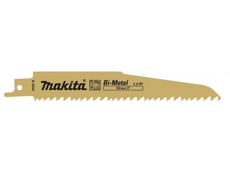 Makita B-43234Bi-Metal Tilki Kuyruğu Kılıç Testere Bıçağı 152mm Çivili Ahşap