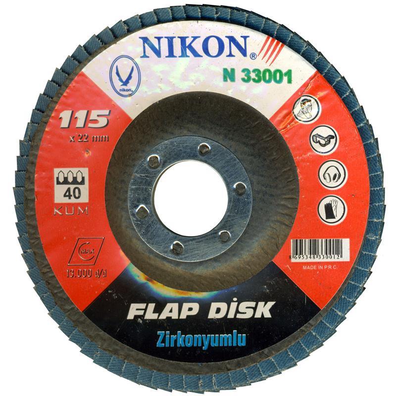 Nikon N33001 115mm 40 Kum Zirkonyumlu Flap Disk PS7209