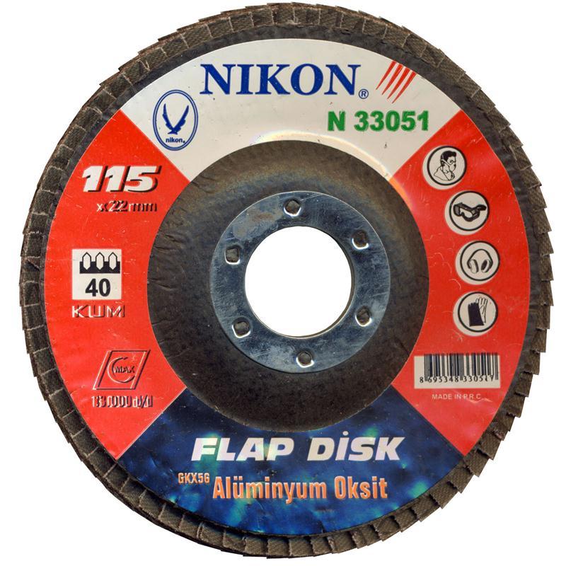 Nikon N33051 GKX56 115mm 40 Kum Alüminyum Oksit Flap Disk